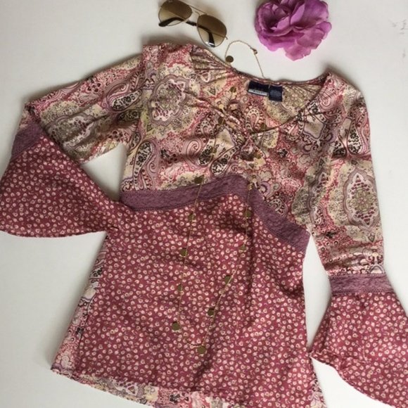 DCC Missy Tops - Boho Bell Sleeve Blouse
